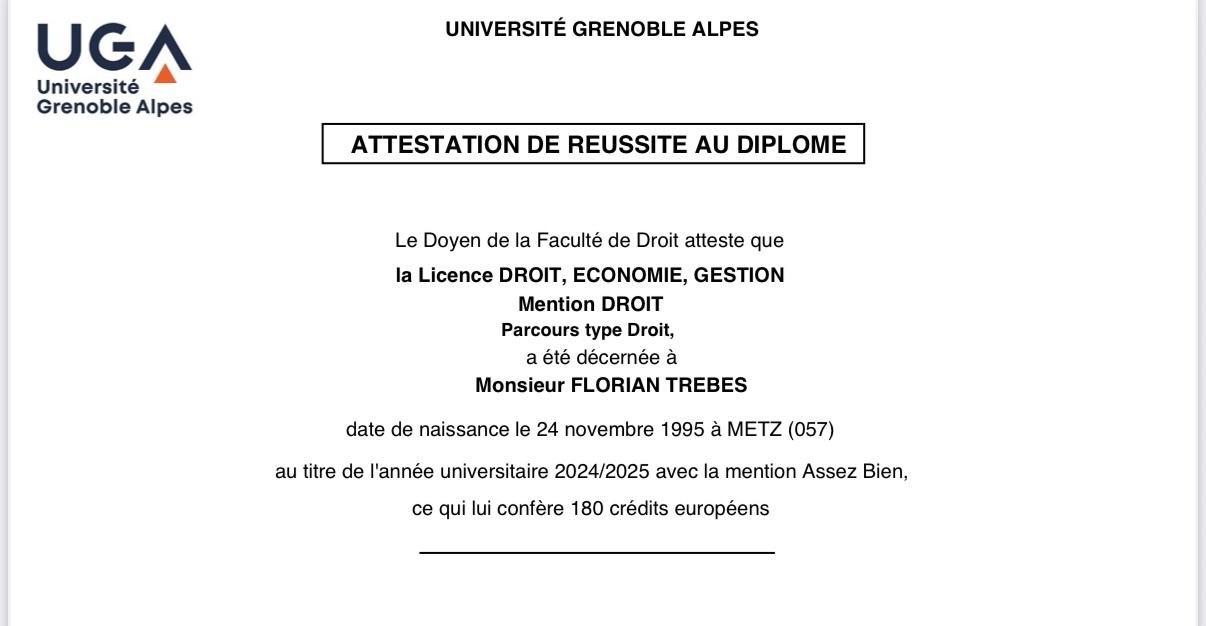 Licence Droit, Économie, Gestion — Mention Droit